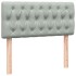 Cama box spring con colchón terciopelo gris claro 90x210