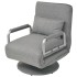 Silla giratoria y sofá cama tela gris