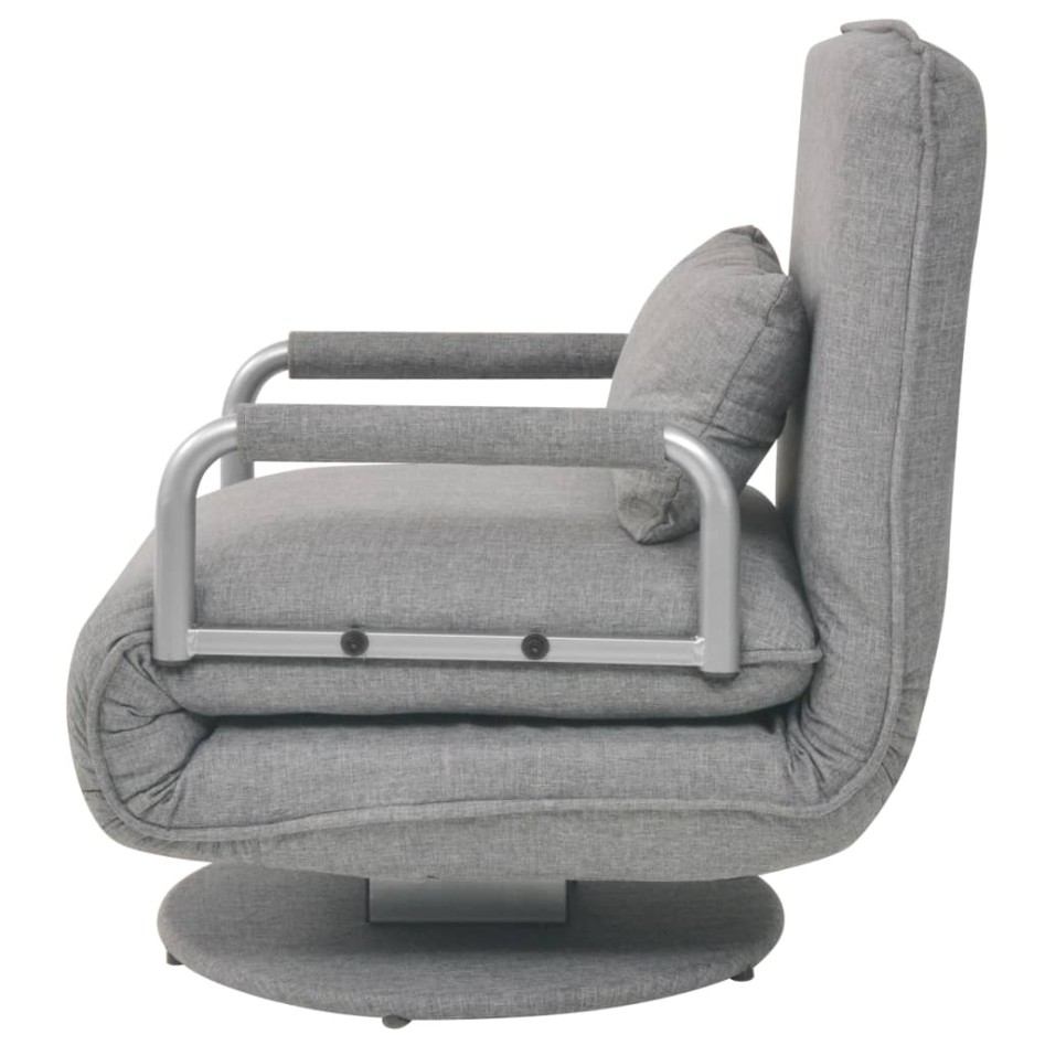 Silla giratoria y sofá cama tela gris