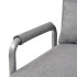 Silla giratoria y sofá cama tela gris