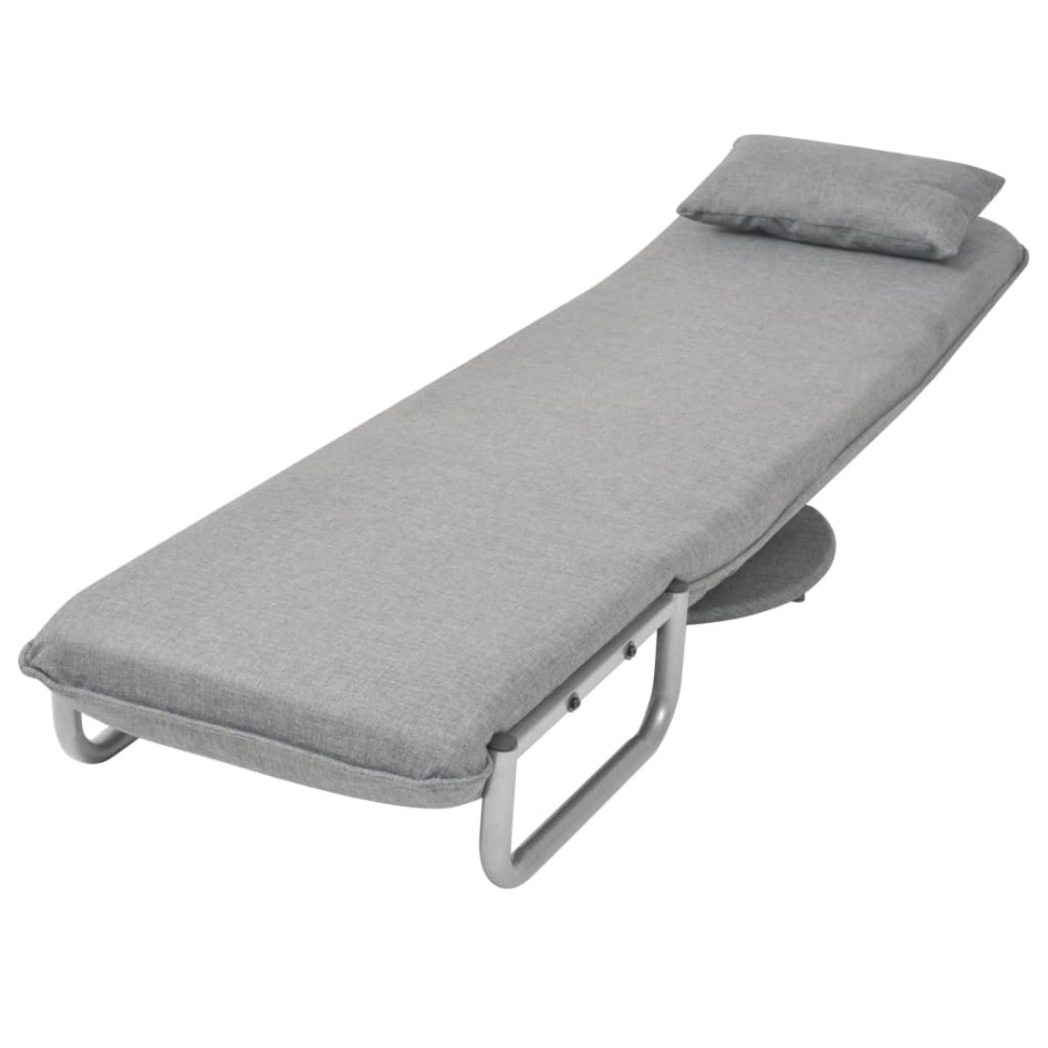 Silla giratoria y sofá cama tela gris