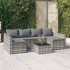 Set de muebles de jardín 2 pzas cojines ratán sintético