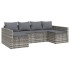 Set de muebles de jardín 2 pzas cojines ratán sintético