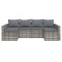 Set de muebles de jardín 2 pzas cojines ratán sintético