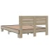 Estructura cama madera ingeniería metal roble Sonoma 140x200