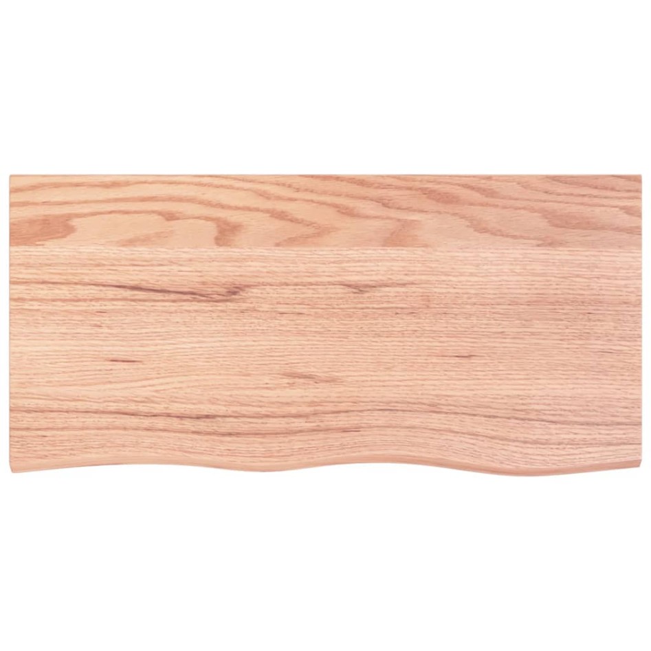 Tablero mesa madera roble tratada marrón claro 100x50x(2-4)