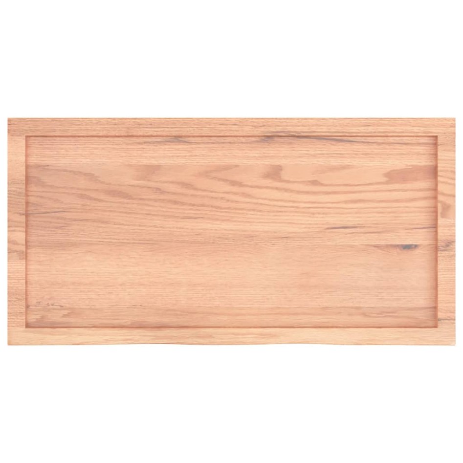 Tablero mesa madera roble tratada marrón claro 100x50x(2-4)