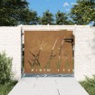 Puerta de jardín acero corten diseño hierba 85x100 cm
