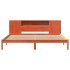 Cama con estantería sin colchón madera maciza marrón 200x200