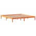Cama con estantería sin colchón madera maciza marrón 200x200