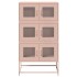 Aparador de acero rosa 68x39x123