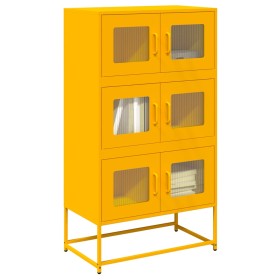 Aparador de acero amarillo mostaza 68x39x123