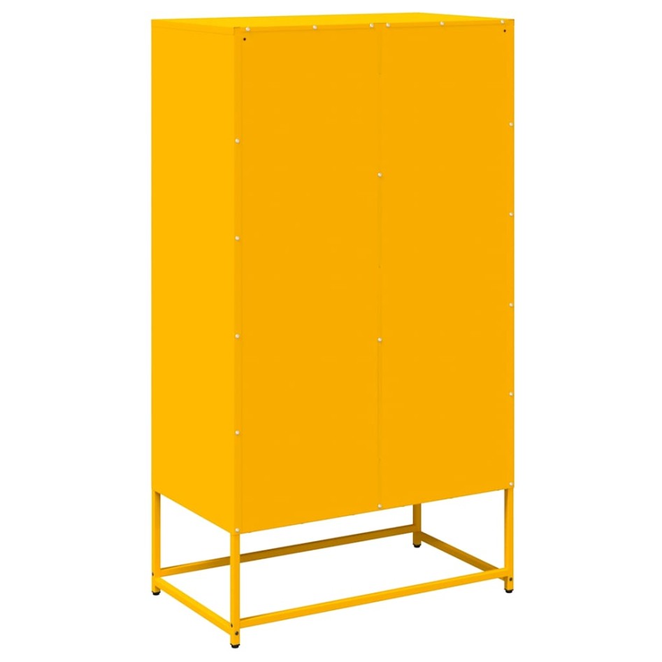 Aparador de acero amarillo mostaza 68x39x123