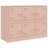 Aparador de acero rosa 99x39x73