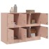 Aparador de acero rosa 99x39x73