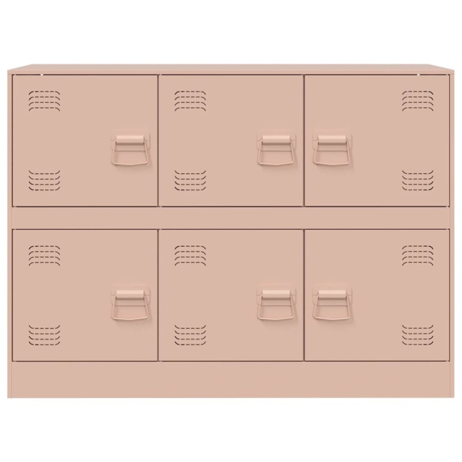 Aparador de acero rosa 99x39x73