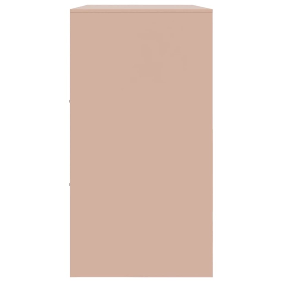 Aparador de acero rosa 99x39x73