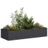 Jardinera de acero laminado en frío negro 200x80x40