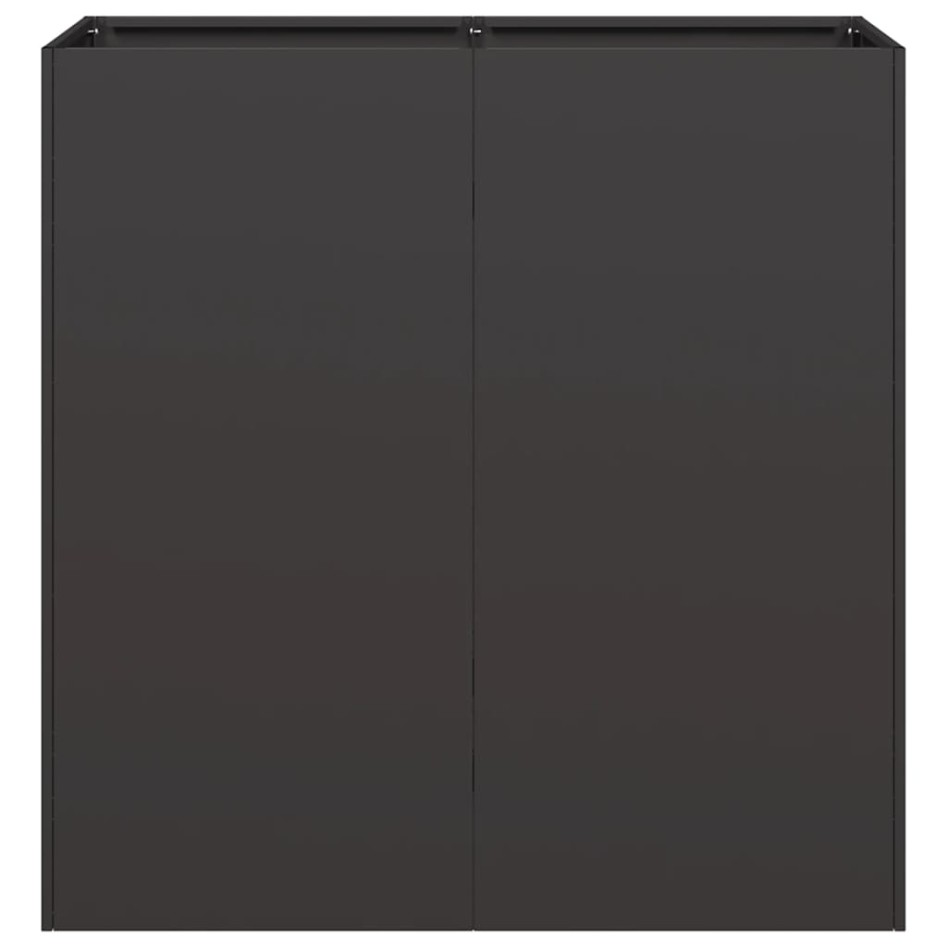 Jardinera de acero laminado en frío negro 80x40x80