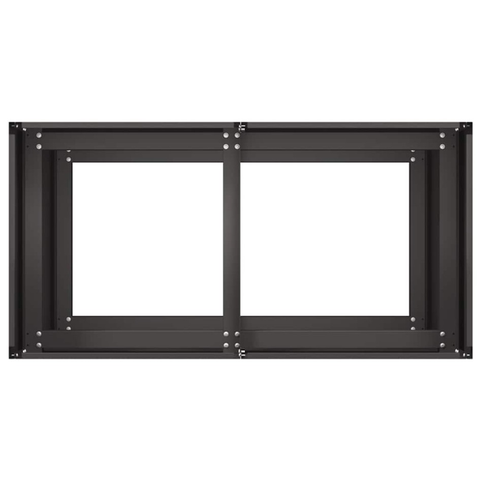 Jardinera de acero laminado en frío negro 80x40x80