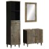 Conjunto de muebles de baño 3 piezas madera maciza de