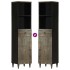 Conjunto de muebles de baño 3 piezas madera maciza de