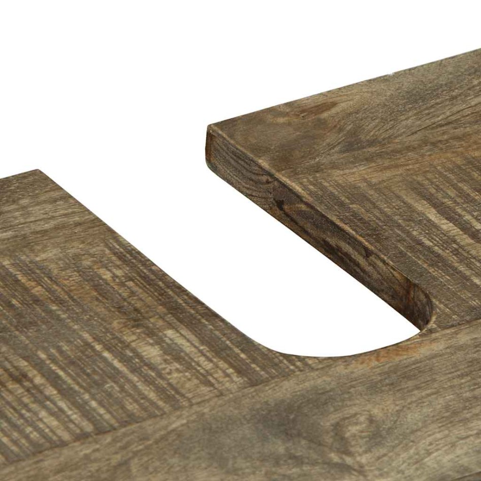 Conjunto de muebles de baño 3 piezas madera maciza de