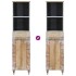 Conjunto de muebles de baño 3 piezas madera maciza de