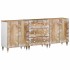 Aparadores 3 uds de madera maciza de mango 60x33,5x75