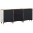 Aparadores 3 uds de madera maciza de mango 60x33,5x75