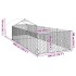 Caseta perros exterior con corral 6x2x1,5 m acero