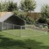 Caseta perros exterior con corral 7x3x1,9 m acero