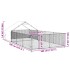 Caseta perros exterior con corral 7x3x1,9 m acero