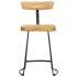 Taburetes de barra 2 uds madera maciza de mango 49x43x79
