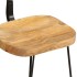 Taburetes de barra 2 uds madera maciza de mango 49x43x79