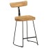 Taburetes de barra 2 uds madera maciza de mango 49x43x79