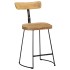 Taburetes de barra 2 uds madera maciza de mango 49x43x79