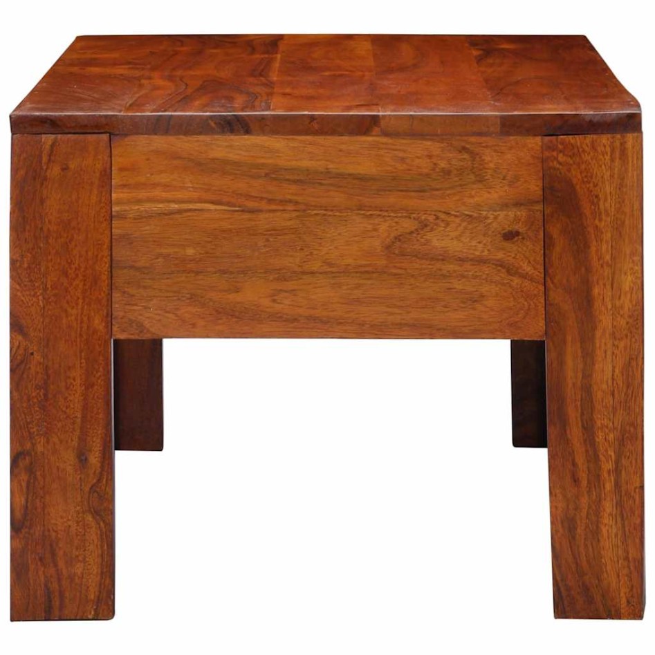 Mesa de centro de madera maciza de acacia 90x50x40