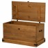 Baúl de almacenamiento HALDEN de madera maciza 91x48x47