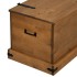 Baúl de almacenamiento HALDEN de madera maciza 91x48x47