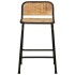 Taburetes de barra 4 uds 46x35,5x70 cm madera maciza de