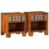 Mesita de noche 2 uds 40x35x45 cm madera maciza de