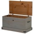Baúl de almacenamiento HALDEN gris 91x48x47 cm madera