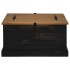 Baúl de almacenamiento HALDEN negro 91x91x47 cm madera