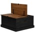 Baúl de almacenamiento HALDEN negro 91x91x47 cm madera