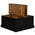 Baúl de almacenamiento HALDEN negro 91x91x47 cm madera
