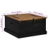 Baúl de almacenamiento HALDEN negro 91x91x47 cm madera