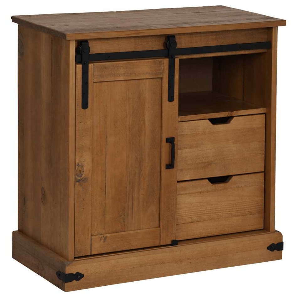 Aparador HALDEN con puerta corredera 80x40x80 cm madera