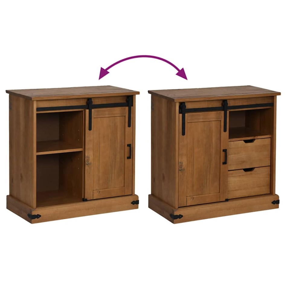 Aparador HALDEN con puerta corredera 80x40x80 cm madera