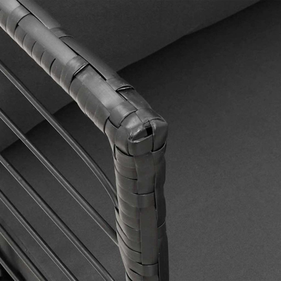 Silla de jardín con cojines ratán sintético